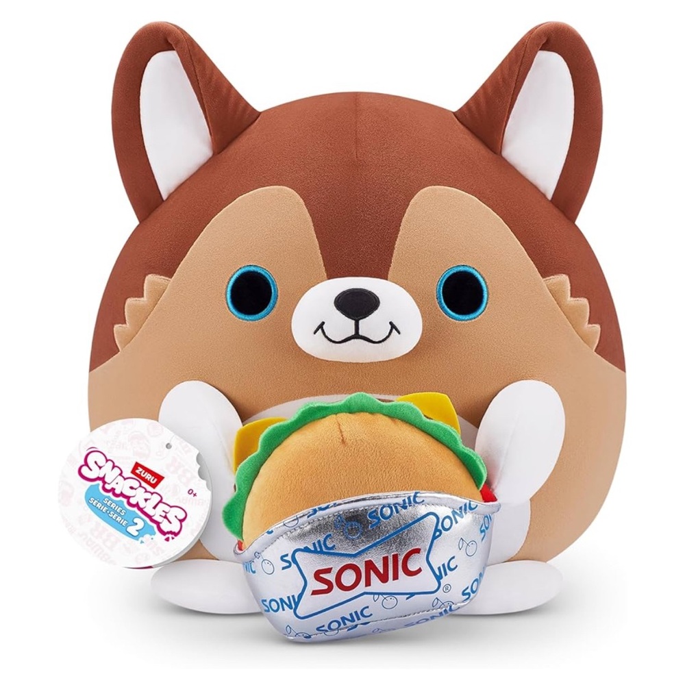 Snackles Fox Plush with Burger